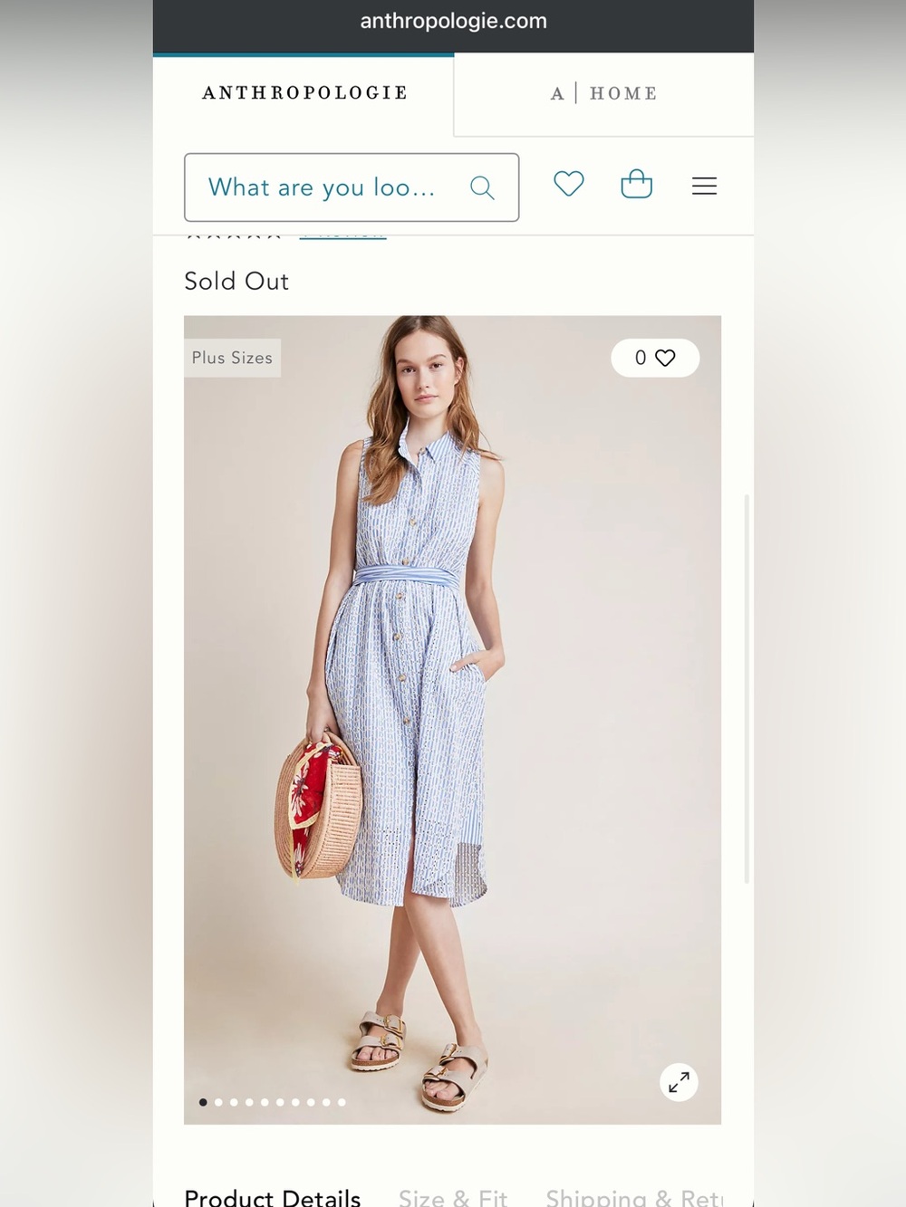 Anthropologie Kismet button front midi shirt dress